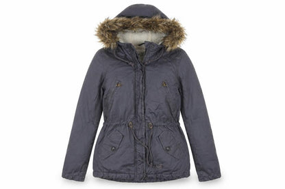 Womens UK Size 6 H&M Blue Parka Coat