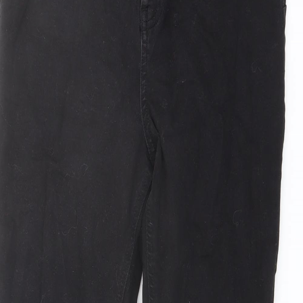 Denim & Co. Womens Black Cotton Skinny Jeans Size 12 L26 in Regular Button