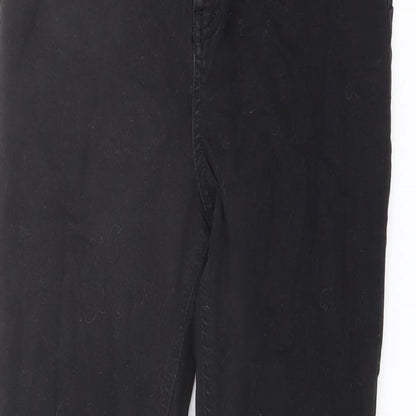 Denim & Co. Womens Black Cotton Skinny Jeans Size 12 L26 in Regular Button