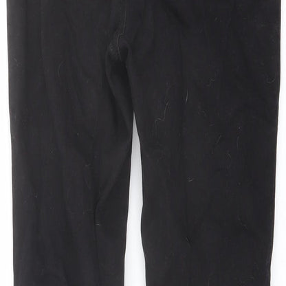 Denim & Co. Womens Black Cotton Skinny Jeans Size 12 L26 in Regular Button