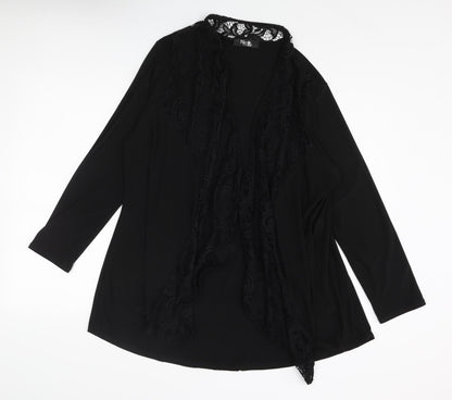 Womens UK Size L Nicole Black Kimono Blouse