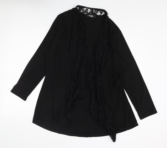 Womens UK Size L Nicole Black Kimono Blouse
