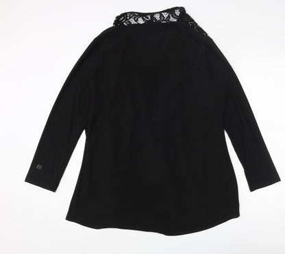 Womens UK Size L Nicole Black Kimono Blouse