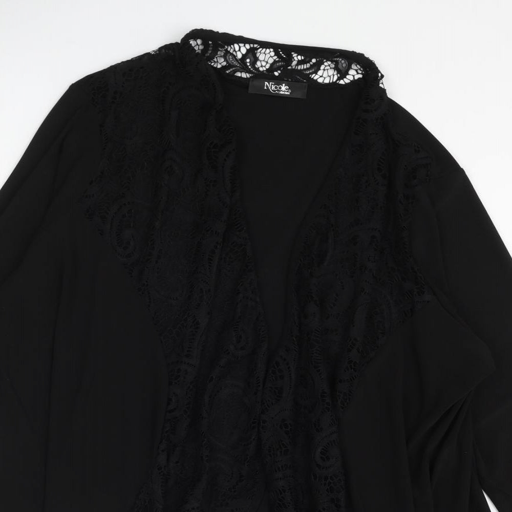 Womens UK Size L Nicole Black Kimono Blouse