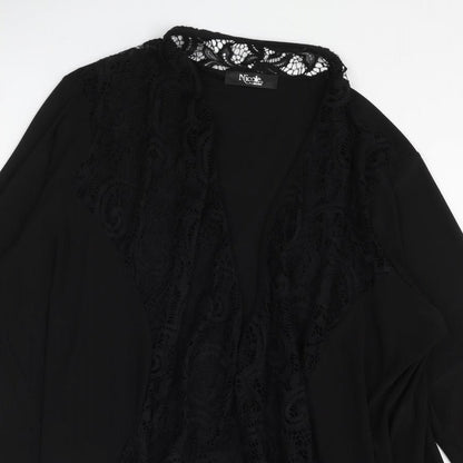 Womens UK Size L Nicole Black Kimono Blouse