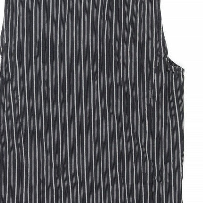 Womens UK Size 8 Precis Black Basic Button-Up