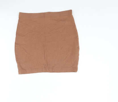 Divided by H&M Womens Brown Cotton Bandage Skirt Size 8