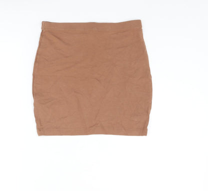 Divided by H&M Womens Brown Cotton Bandage Skirt Size 8