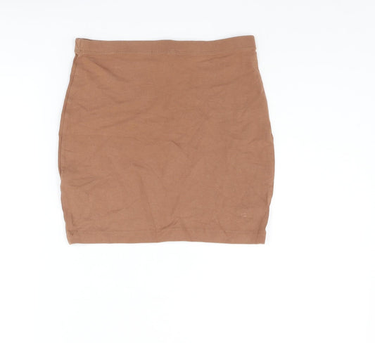 Divided by H&M Womens Brown Cotton Bandage Skirt Size 8