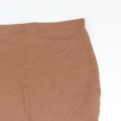 Divided by H&M Womens Brown Cotton Bandage Skirt Size 8