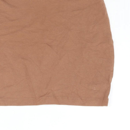 Divided by H&M Womens Brown Cotton Bandage Skirt Size 8