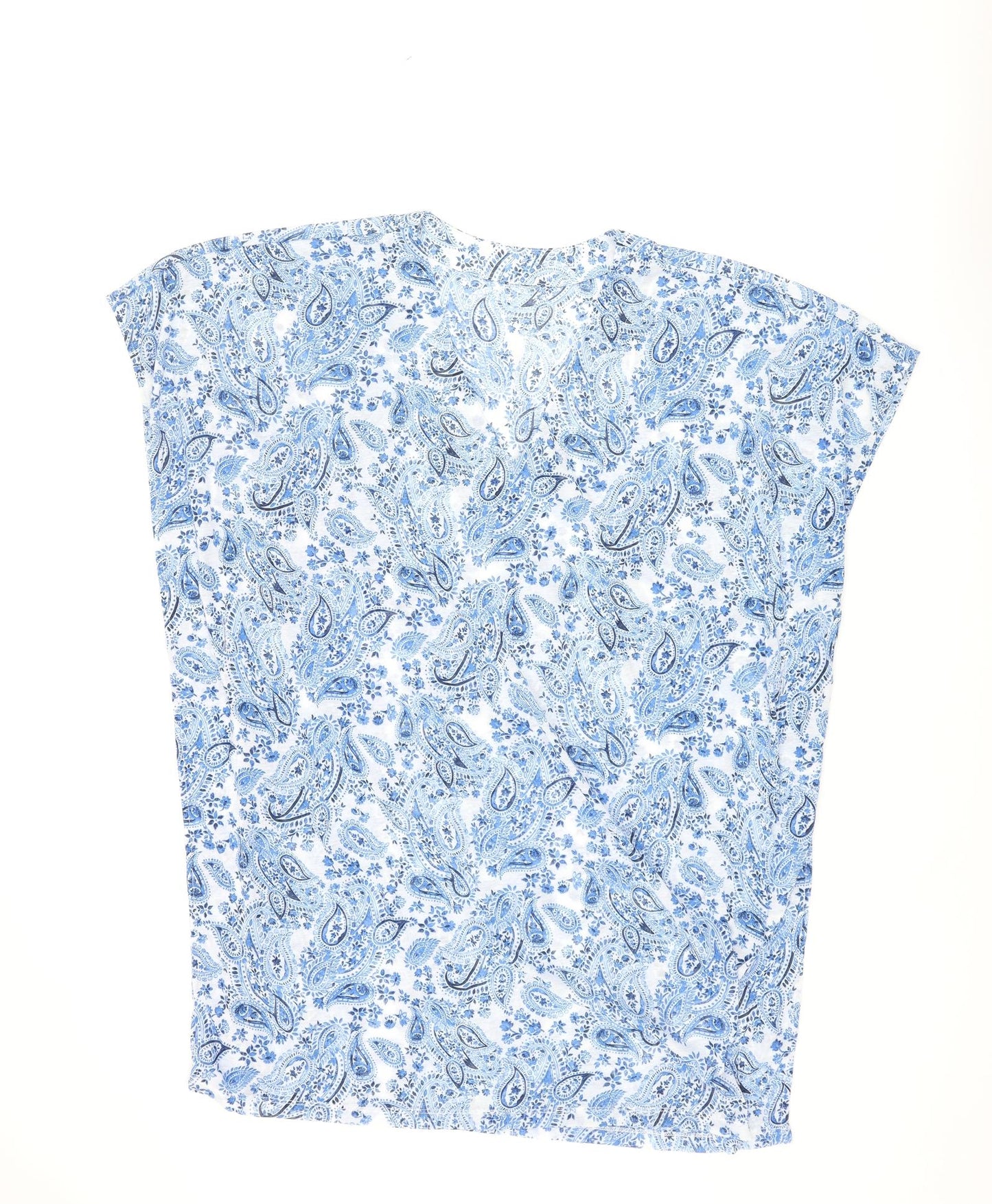 H&M Womens Blue Paisley Polyester Cover Up Size M