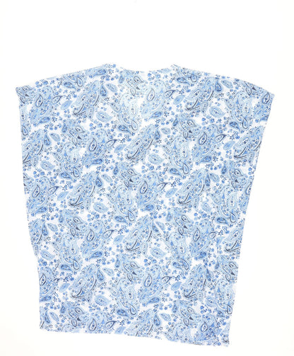 H&M Womens Blue Paisley Polyester Cover Up Size M