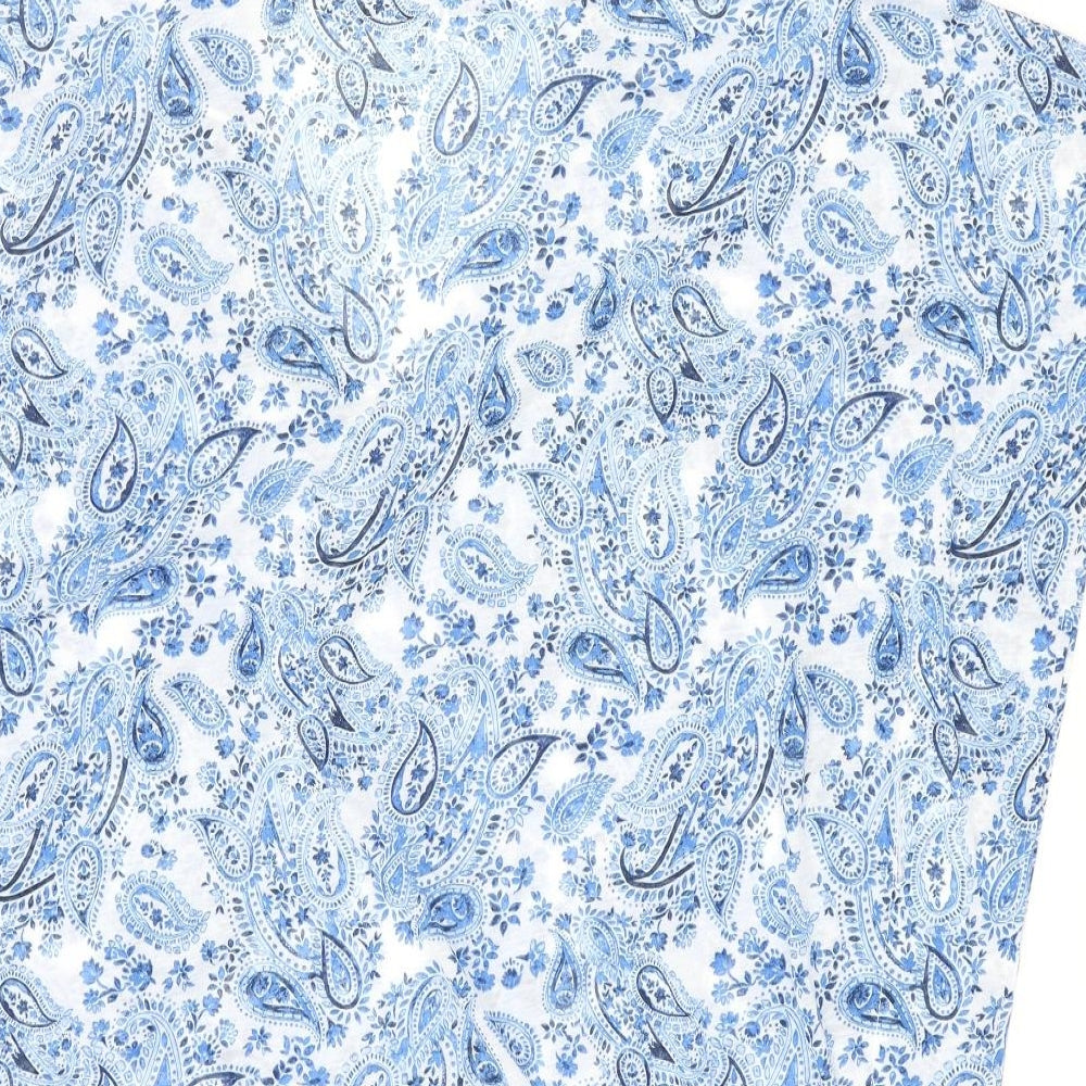 H&M Womens Blue Paisley Polyester Cover Up Size M