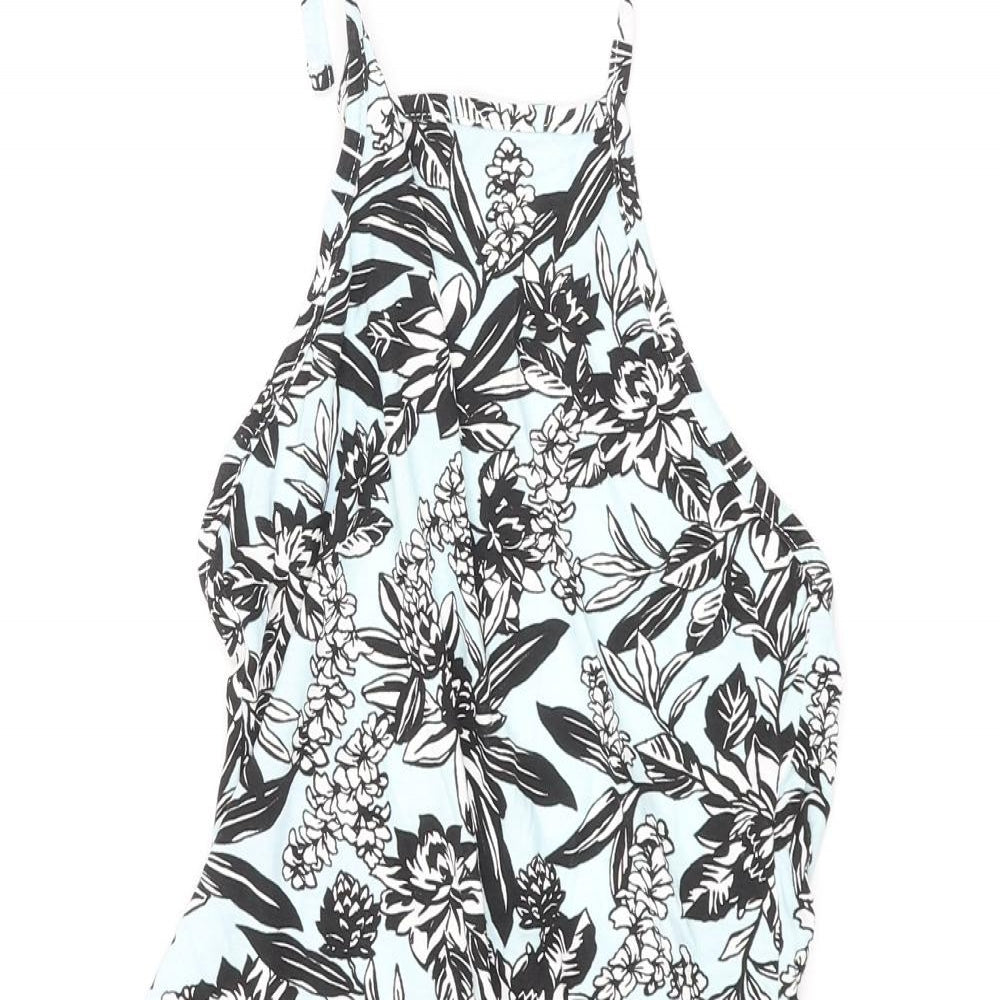 In the Style Womens Multicoloured Floral Polyester Mini Size 10 Halter Tie