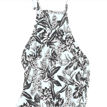 In the Style Womens Multicoloured Floral Polyester Mini Size 10 Halter Tie