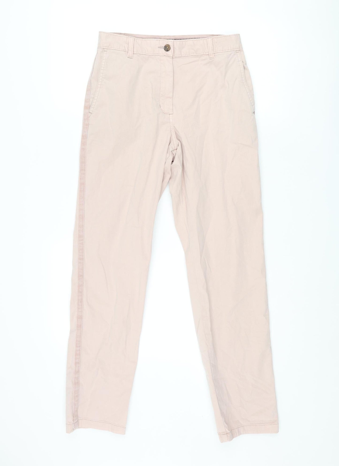Womens UK Size 8 Marks and Spencer Regular Fit Chino Pink Trousers
