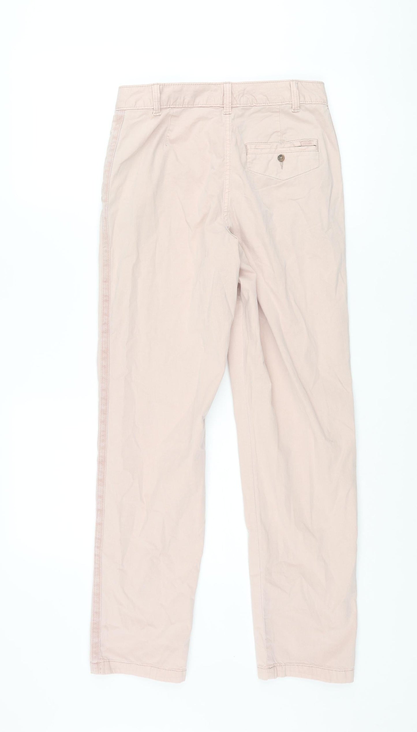 Womens UK Size 8 Marks and Spencer Regular Fit Chino Pink Trousers