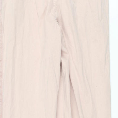 Womens UK Size 8 Marks and Spencer Regular Fit Chino Pink Trousers