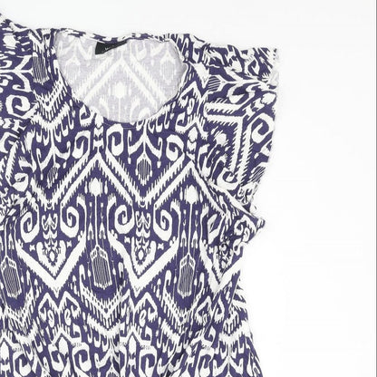 Womens UK Size 8 Wallis Blue Basic Blouse