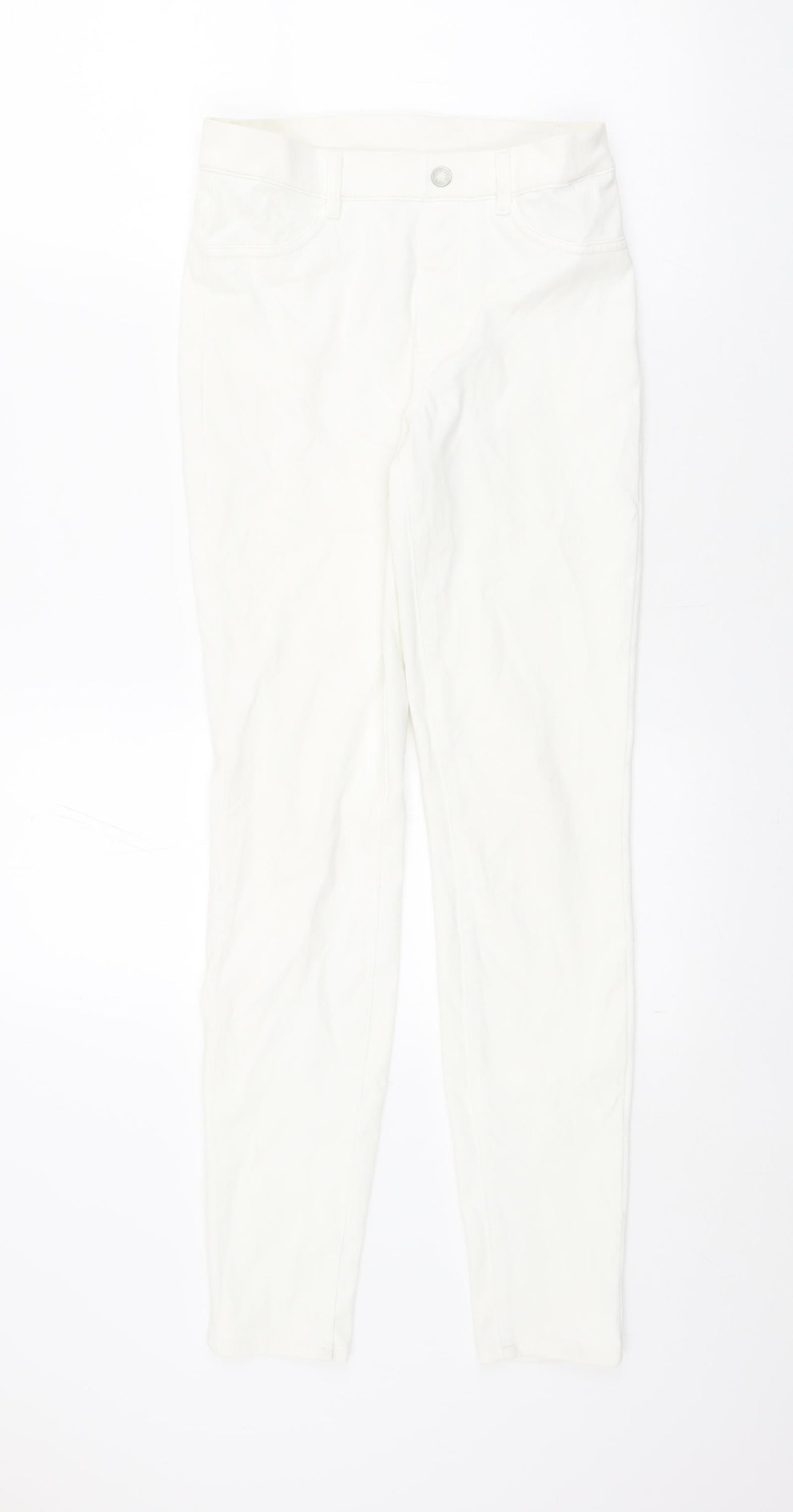 Uniqlo Womens Ivory Cotton Jegging Jeans Size XS L27.5 in Regular