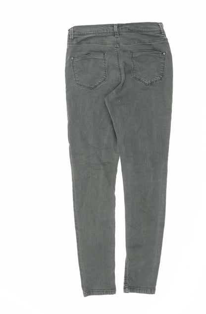 Frankie Womens Green Cotton Skinny Jeans Size 8 L27 in Slim Zip
