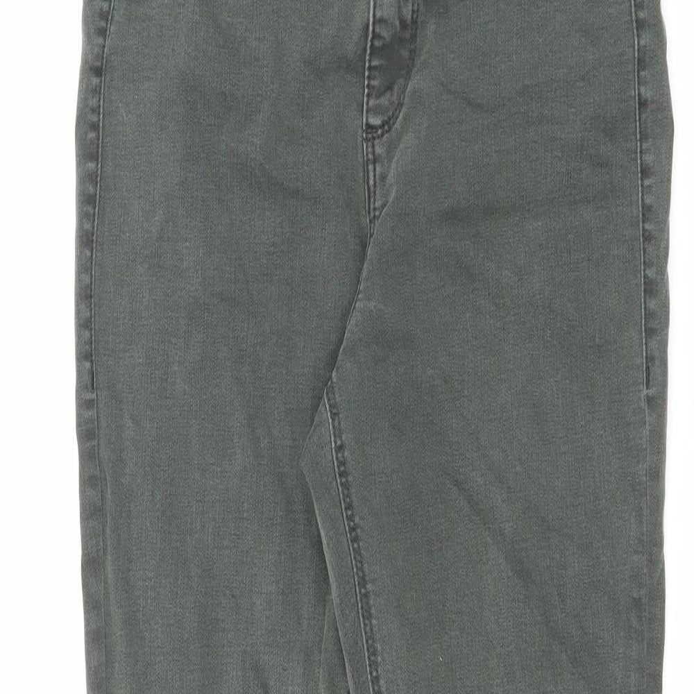 Frankie Womens Green Cotton Skinny Jeans Size 8 L27 in Slim Zip