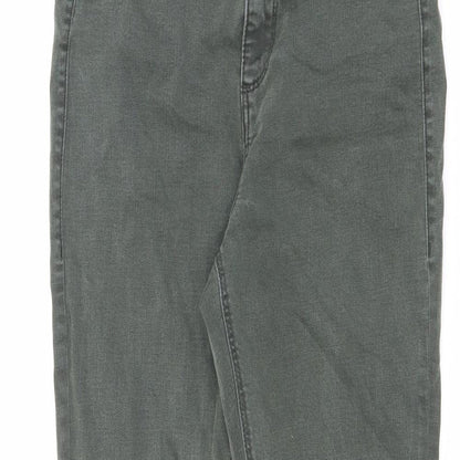 Frankie Womens Green Cotton Skinny Jeans Size 8 L27 in Slim Zip