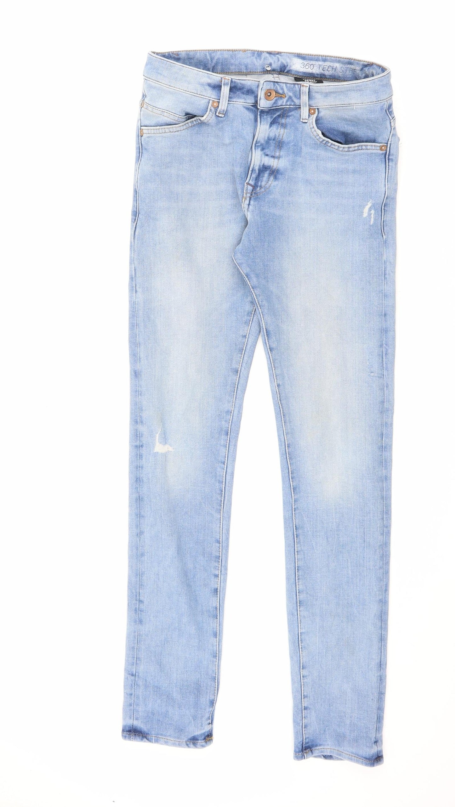 Womens UK Size 30 in H&M Regular Fit Skinny Blue Jeans