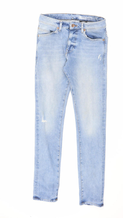 Womens UK Size 30 in H&M Regular Fit Skinny Blue Jeans