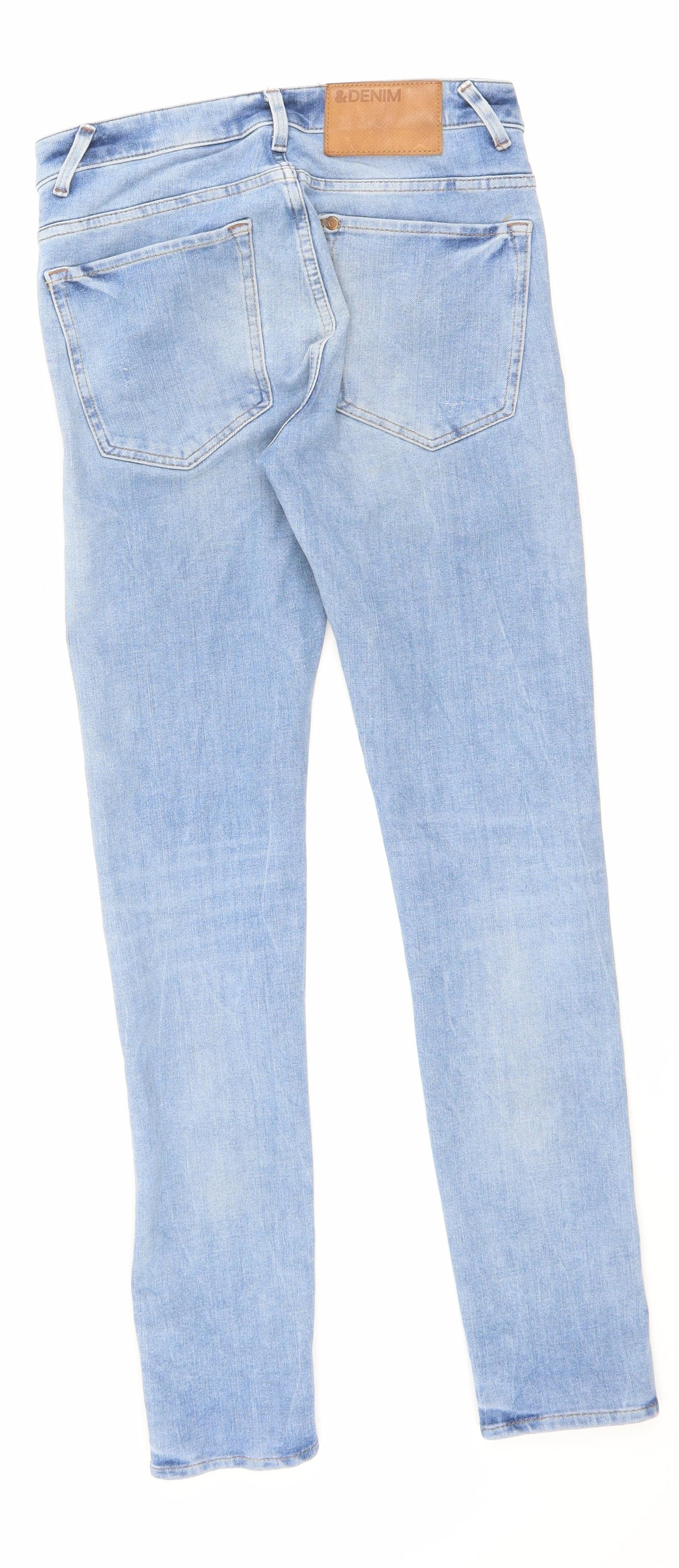 Womens UK Size 30 in H&M Regular Fit Skinny Blue Jeans