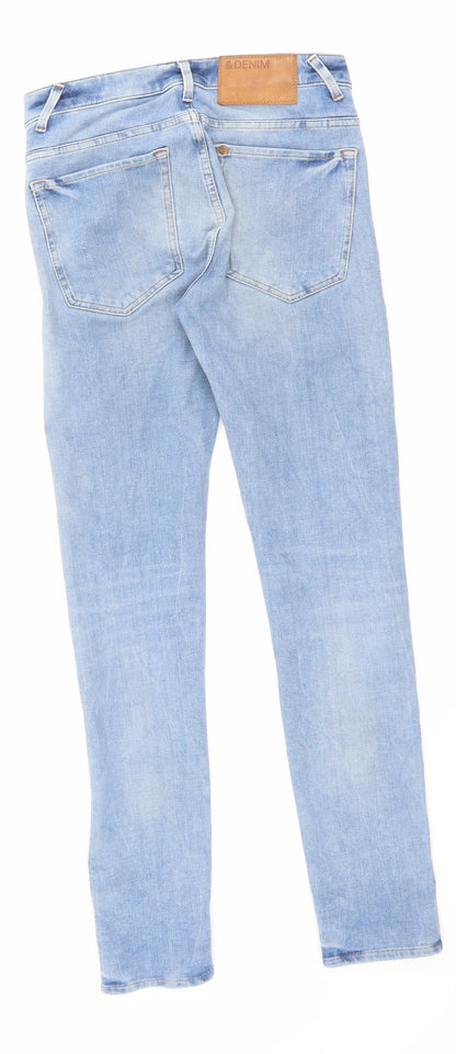Womens UK Size 30 in H&M Regular Fit Skinny Blue Jeans