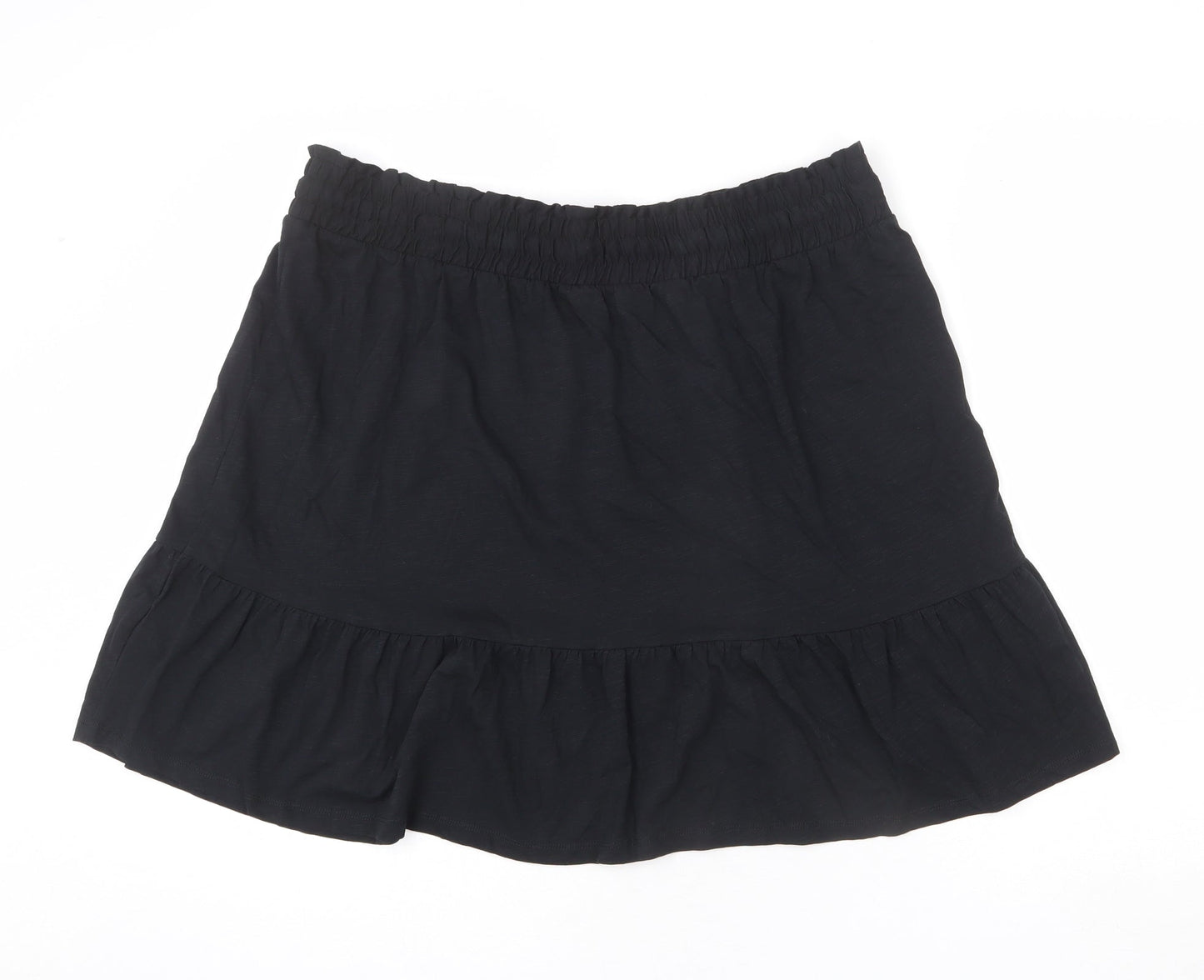 Marks and Spencer Womens Black Cotton Peasant Skirt Size 20