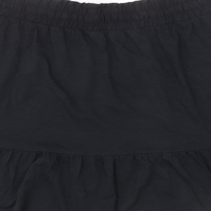 Marks and Spencer Womens Black Cotton Peasant Skirt Size 20