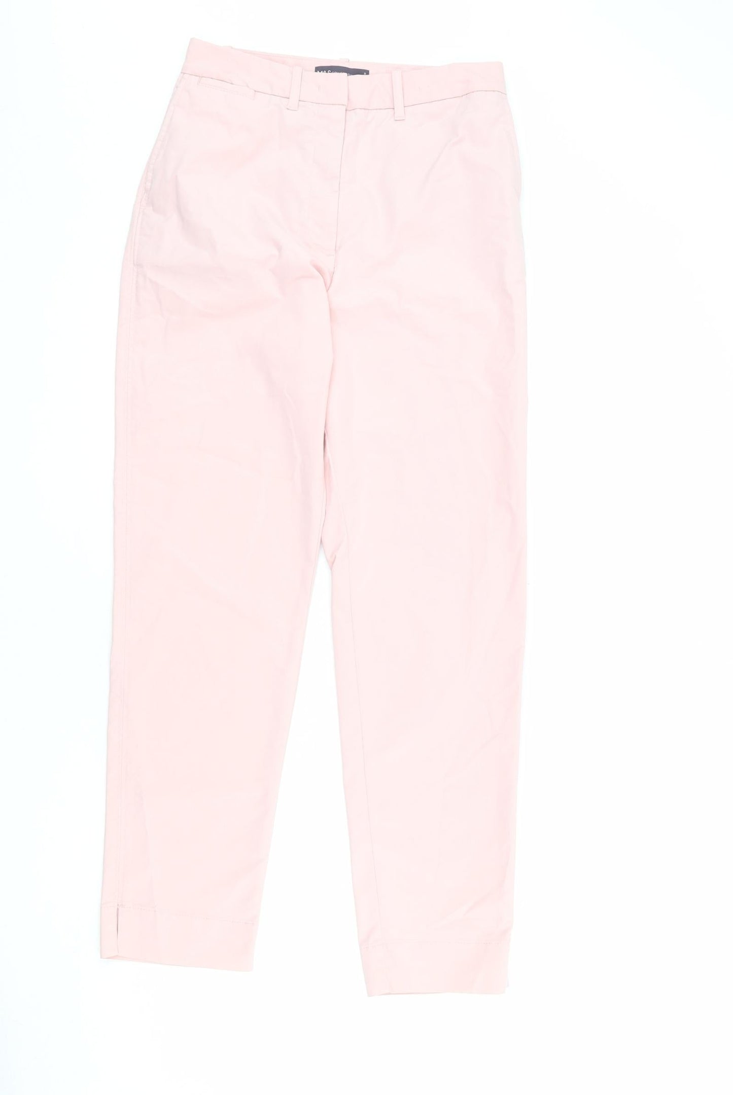 Womens UK Size 9 Months Marks and Spencer Regular Fit Chino Pink Trousers