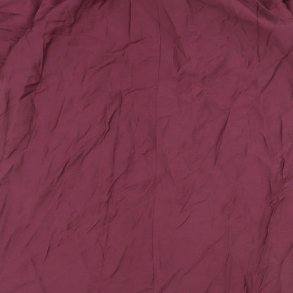 Marks and Spencer Womens Red Viscose Shift Size 16 Scoop Neck Button