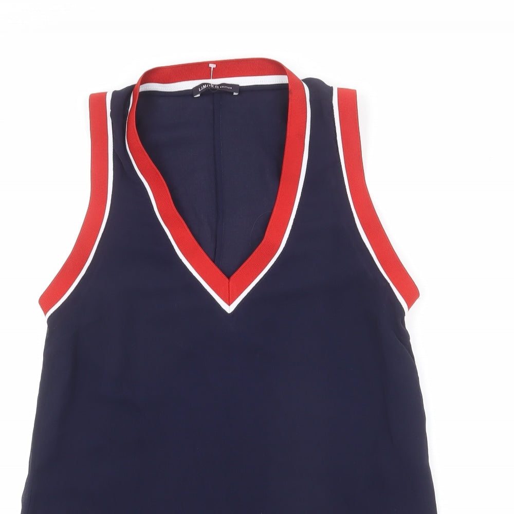 Womens UK Size 6 Limited Edition Blue Basic Tank