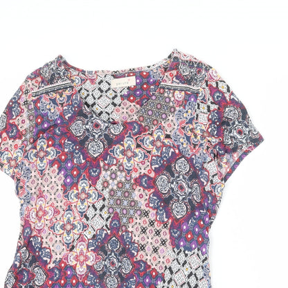 Womens UK Size 14 Per Una Multicoloured Tunic T-Shirt