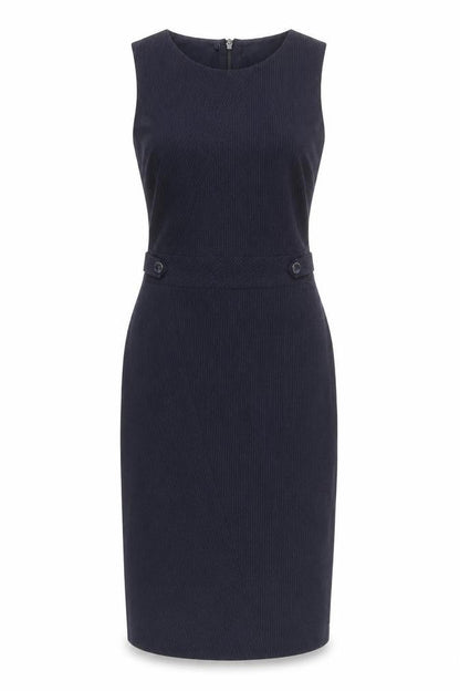 NEXT Womens Blue Striped Polyester Pencil Dress Size 6 Round Neck Zip - Slit