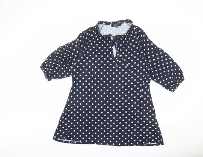 Womens UK Size 14 JD Williams Black Tunic T-Shirt
