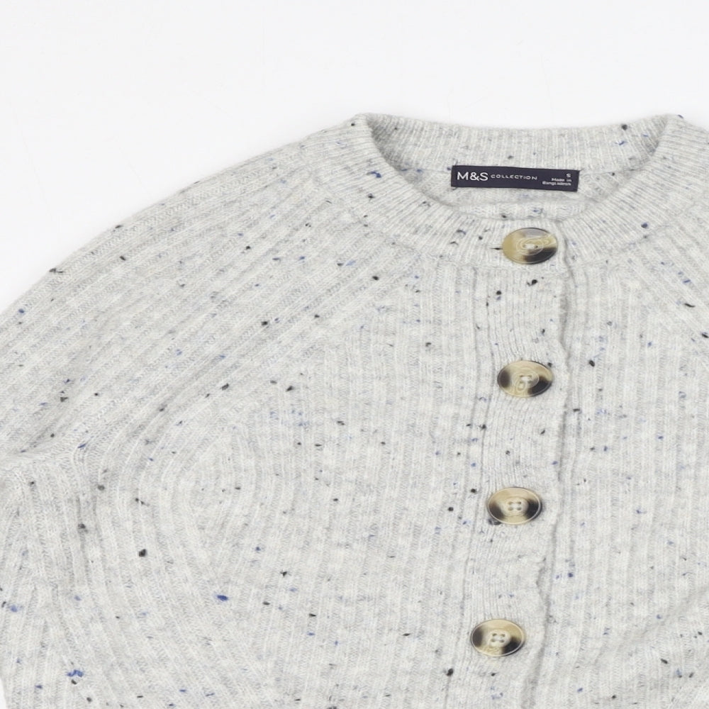 Womens UK Size S Marks and Spencer Ivory Cardigan Jumper