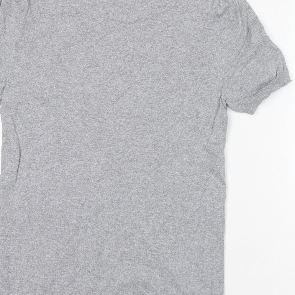 Marks and Spencer Mens Grey Cotton T-Shirt Size XS Crew Neck