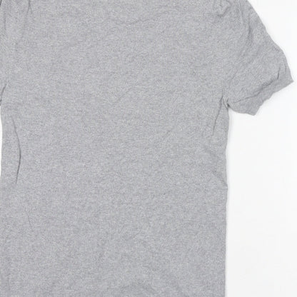 Marks and Spencer Mens Grey Cotton T-Shirt Size XS Crew Neck