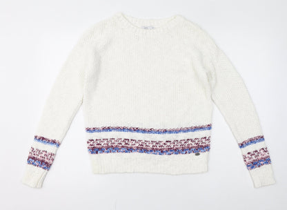 Womens UK Size XS EDC White Pullover Jumper