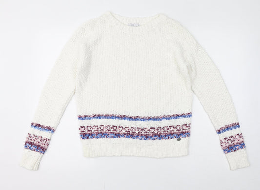 Womens UK Size XS EDC White Pullover Jumper