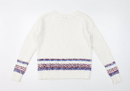 Womens UK Size XS EDC White Pullover Jumper