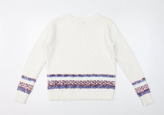 Womens UK Size XS EDC White Pullover Jumper