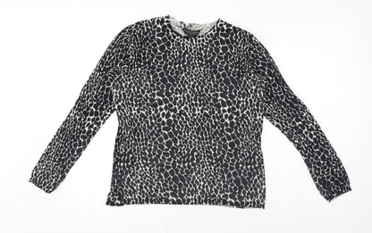 Womens UK Size 10 Dorothy Perkins Black Jersey T-Shirt