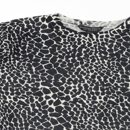 Womens UK Size 10 Dorothy Perkins Black Jersey T-Shirt