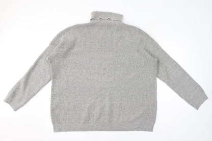 ASOS Mens Grey Roll Neck Acrylic Pullover Jumper Size S Long Sleeve